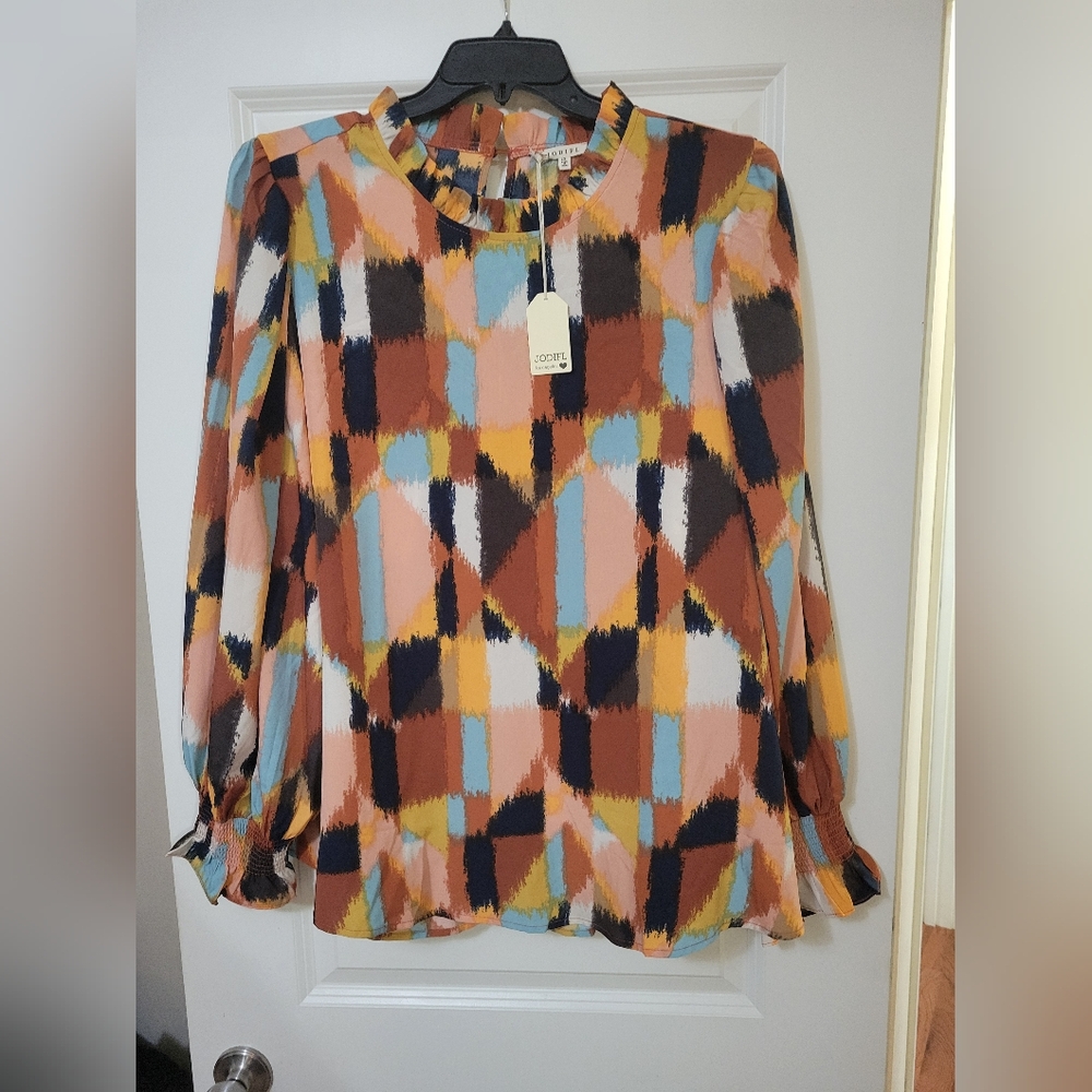 JODIFL Multicolor Abstract Blouse